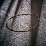 Goldkette als Tondakette in Gelbgold 585 / 14K, 50 cm lang, 1 mm breit, Gewicht ca. 4.3 g.
