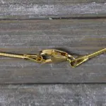 Goldkette als Tondakette in Gelbgold 585 / 14K, 34 cm lang, 1 mm breit, Gewicht ca. 2.9 g.