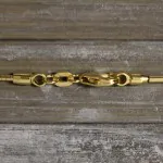 Goldkette als Tondakette in Gelbgold 585 / 14K, 100 cm lang, 1,2 mm breit, Gewicht ca. 14.3 g.