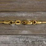 Goldkette als Tondakette in Gelbgold 585 / 14K, 40 cm lang, 1,2 mm breit, Gewicht ca. 5.8 g.