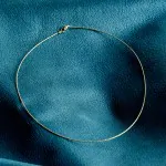 Goldkette als Tondakette diamantiert in Gelbgold 585 / 14K, 38 cm lang, 1,1 mm breit, Gewicht ca. 2.9 g.