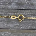 Goldkette als Singapurkette in Bicolor Gelbgold / Weißgold 585 / 14K, 42 cm lang, 1,8 mm breit, Gewicht ca. 2.4 g.