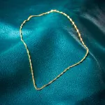 Goldkette als Singapurkette in Gelbgold 585 / 14K, 38 cm lang, 2,2 mm breit, Gewicht ca. 3 g.