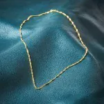 Goldkette als Singapurkette in Gelbgold 585 / 14K, 90 cm lang, 2,2 mm breit, Gewicht ca. 7.2 g.