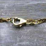 Armband als Singapurkette in Gelbgold 585 / 14K, 18,5 cm lang, 2,2 mm breit, Gewicht ca. 1.8 g.