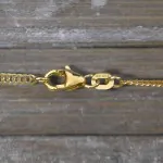 Goldkette als Singapurkette in Bicolor Gelbgold / Weißgold 585 / 14K, 50 cm lang, 2,4 mm breit, Gewicht ca. 4.8 g.