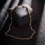 Goldkette als Singapurkette in Bicolor Gelbgold / Weißgold 333 / 8K, 60 cm lang, 2,4 mm breit, Gewicht ca. 5.1 g.