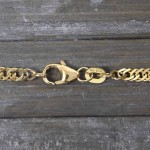 Goldkette als Singapurkette in Gelbgold 585 / 14K, 75 cm lang, 2,9 mm breit, Gewicht ca. 11.2 g.