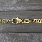 Armband als Singapurkette in Gelbgold 585 / 14K, 19 cm lang, 2,9 mm breit, Gewicht ca. 3 g.