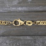 Armband als Singapurkette in Gelbgold 585 / 14 Karat, 19.5 cm lang, 2.9 mm breit, Gewicht ca. 3 g.