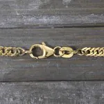 Goldkette als Singapurkette in Gelbgold 585 / 14K, 42 cm lang, 2,9 mm breit, Gewicht ca. 6.3 g.