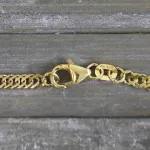 Goldkette als Singapurkette in Bicolor Gelbgold / Weißgold 585 / 14K, 50 cm lang, 2,9 mm breit, Gewicht ca. 7.2 g.