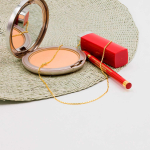 Goldkette als Ankerkette stirnseitig diamantiert in Gelbgold 333 / 8K, 60 cm lang, 1,3 mm breit, Gewicht ca. 4.3 g.