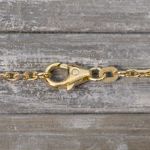 Goldkette als Ankerkette diamantiert in Gelbgold 585 / 14K, 45 cm lang, 1,8 mm breit, Gewicht ca. 7 g.