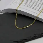 Goldkette als Ankerkette diamantiert in Gelbgold 333 / 8K, 75 cm lang, 1,8 mm breit, Gewicht ca. 9.8 g.