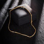 Goldkette als Ankerkette diamantiert in Gelbgold 333 / 8K, 42 cm lang, 2,5 mm breit, Gewicht ca. 11 g.