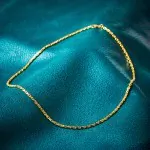 Goldkette als Ankerkette diamantiert in Gelbgold 333 / 8K, 50 cm lang, 2,5 mm breit, Gewicht ca. 12.5 g.