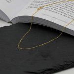 Goldkette als Figarokette diamantiert in Gelbgold 585 / 14K, 45 cm lang, 1,1 mm breit, Gewicht ca. 1.5 g.