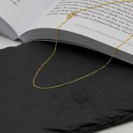 Goldkette als Figarokette diamantiert in Gelbgold 333 / 8K, 50 cm lang, 1,1 mm breit, Gewicht ca. 1.3 g.