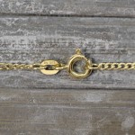 Goldkette als Figarokette diamantiert in Gelbgold 585 / 14K, 34 cm lang, 1,9 mm breit, Gewicht ca. 2.7 g.