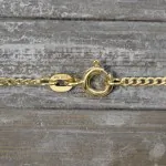 Goldkette als Figarokette diamantiert in Gelbgold 585 / 14K, 60 cm lang, 1,9 mm breit, Gewicht ca. 4.7 g.