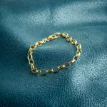 Armband als Erbskette in Gelbgold 333 / 8K, 21 cm lang, 5 mm breit, Gewicht ca. 6.1 g.