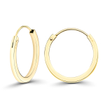 Goldene Creolen, Gelbgold in 1.5 mm eckig