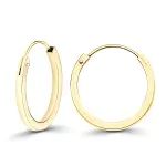 Goldene Creolen, Gelbgold in 1.5 mm eckig