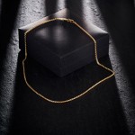 Goldkette als Venezianerkette rund geschlagen in Gelbgold 375 / 9K, 34 cm lang, 2 mm breit, Gewicht ca. 6.7 g.