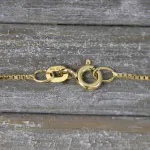 Armband als Venezianerkette in Gelbgold 585 / 14 Karat, 17 cm lang, 0.8 mm breit, Gewicht ca. 0,9 g.