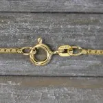 Armband als Venezianerkette in Gelbgold 585 / 14K, 18 cm lang, 1.2 mm breit, Gewicht ca. 1.9 g.