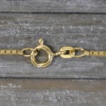 Armband als Venezianerkette in Gelbgold 585 / 14K, 19 cm lang, 1.2 mm breit, Gewicht ca. 2 g.