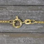 Armband als Venezianerkette in Gelbgold 585 / 14 K, 22 cm lang, 1,2mm breit, Gewicht ca. 2.3 g.