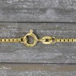 Goldkette als Venezianerkette in Gelbgold 585 / 14K, 42 cm lang, 1,4 mm breit, Gewicht ca. 6.1 g.