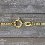 Goldkette als Venezianerkette in Gelbgold 585 / 14K, 45 cm lang, 1,4 mm breit, Gewicht ca. 6.3 g.
