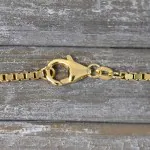 Goldkette als Venezianerkette in Gelbgold 585 / 14K, 40 cm lang, 1,8 mm breit, Gewicht ca. 9 g.