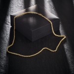 Goldkette als Kordelkette hohl in Gelbgold 585 / 14K, 42 cm lang, 2,7 mm breit, Gewicht ca. 4.5 g.