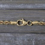 Goldkette als Kordelkette hohl in Gelbgold 585 / 14K, 45 cm lang, 2,7 mm breit, Gewicht ca. 4.8 g.