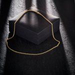 Goldkette als Ankerkette rund in Gelbgold 333 / 8K, 55 cm lang, 2 mm breit, Gewicht ca. 5.4 g.