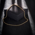 Goldkette als Ankerkette rund in Gelbgold 333 / 8K, 60 cm lang, 2 mm breit, Gewicht ca. 5.9 g.