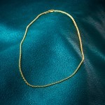 Goldkette als Ankerkette rund in Gelbgold 750 / 18K, 45 cm lang, 2 mm breit, Gewicht ca. 6.3 g.