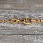 Goldkette als Ankerkette rund in Gelbgold 750 / 18K, 42 cm lang, 2 mm breit, Gewicht ca. 5.9 g.