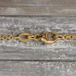 Goldkette als Ankerkette rund in Gelbgold 750 / 18K, 70 cm lang, 2 mm breit, Gewicht ca. 9.8 g.