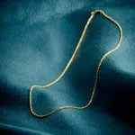 Goldkette als Ankerkette diamantiert in Gelbgold 585 / 14K, 80 cm lang, 1,7 mm breit, Gewicht ca. 8.2 g.