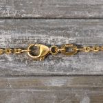 Goldkette als Ankerkette diamantiert in Gelbgold 750 / 18K, 40 cm lang, 1,7 mm breit, Gewicht ca. 4.7 g.