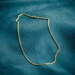 Goldkette als Ankerkette diamantiert in Gelbgold 750 / 18K, 50 cm lang, 1,9 mm breit, Gewicht ca. 8.4 g.