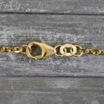 Goldkette als Ankerkette diamantiert in Gelbgold 750 / 18K, 80 cm lang, 1,9 mm breit, Gewicht ca. 14 g.