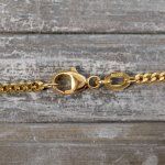 Goldkette als Panzerkette flach in Gelbgold 750 / 18K, 55 cm lang, 2,1 mm breit, Gewicht ca. 9.8 g.