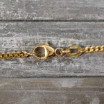 Goldkette als Panzerkette flach in Gelbgold 750 / 18K, 60 cm lang, 2,1 mm breit, Gewicht ca. 10.1 g.