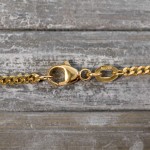 Goldkette als Panzerkette flach in Gelbgold 750 / 18K, 40 cm lang, 2,1 mm breit, Gewicht ca. 7 g.